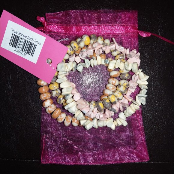 Sassy Jones Jewelry - Sassy Jones Brown Tezra bracelet stack